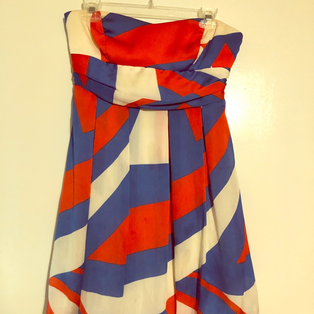Red/Orange Blue and White Mini Dress!
